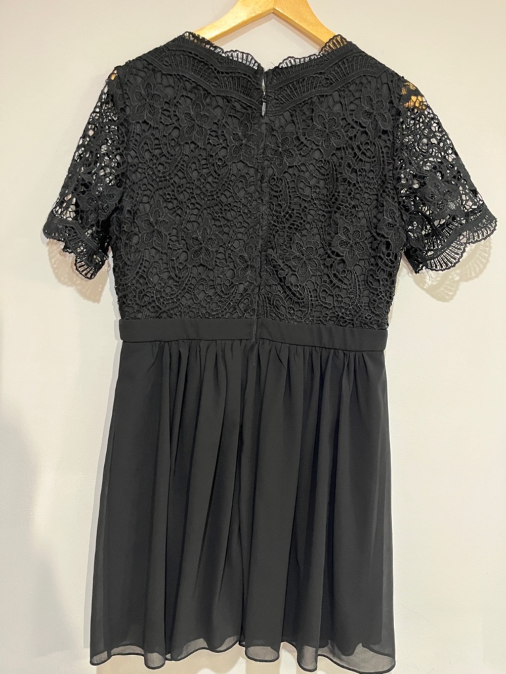 Lulu's Black Lace V-Neck Mini Dress - Picture 3 of 6